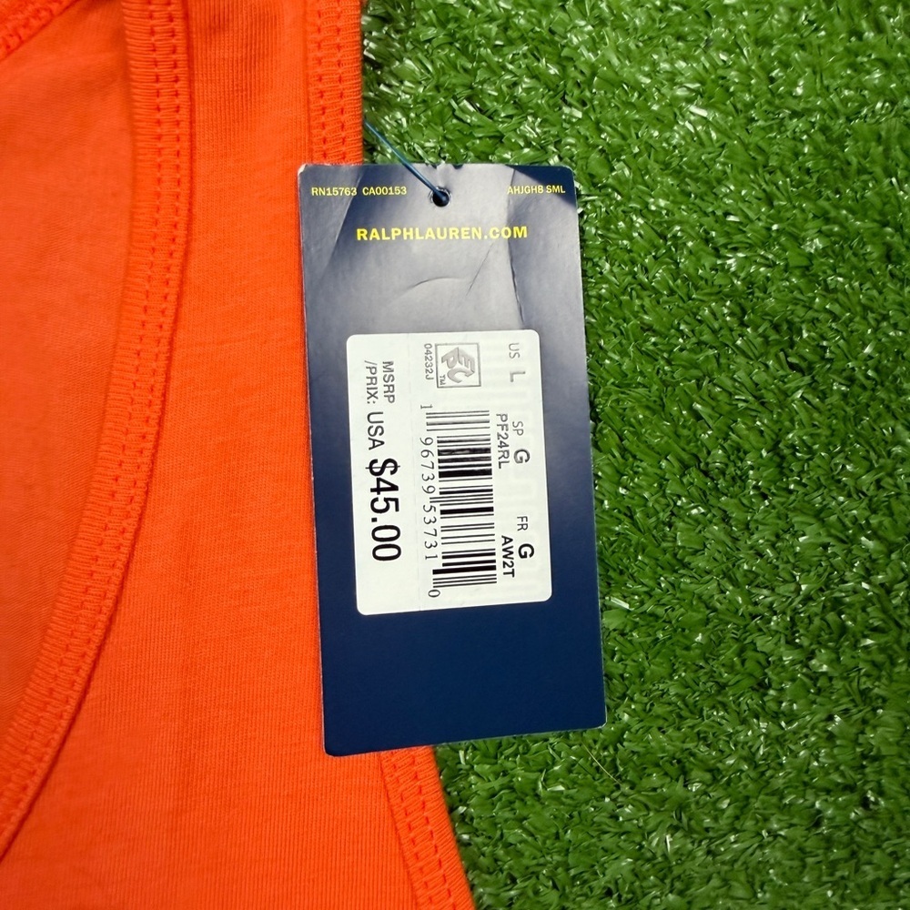 Polo by Ralph Lauren Men's Bright Orange Tank Top - Picture 4 of 7